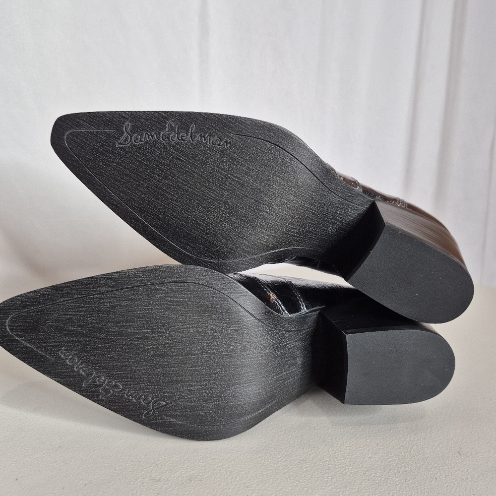 Sam Edelman Winona Metallic Silver Western Booties - Size 7 - NWOB - Picture 13 of 16